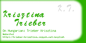 krisztina trieber business card